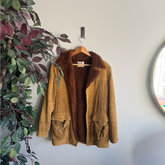 Vintage America Jackets & Blazers - Cozy Tan Teddy corduroy Jacket for Women (unisex)